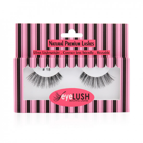 100% Human Hair Eyelashes - N 18 100% Human Hair Eyelashes - N 18