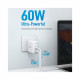 Powerport Atom Iii 2 Ports Wall Charger With Iq 3.0 - White Powerport Atom Iii 2 Ports Wall Charger With Iq 3.0 - White