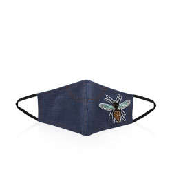 Big Bee Face Mask - Denim