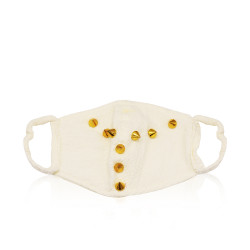 Studded Face Mask -  Off White