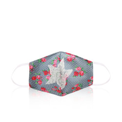 Multi Purpose Cotton Mask White Star - Age 4 To 9