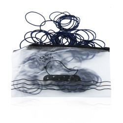 Elastic Nylon Hair Ropes 4.5 Cm - Royal Blue - 100 Pcs Set
