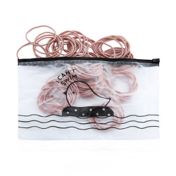 Elastic Nylon Hair Ropes 4.5 Cm - Pink - 100 Pcs Set