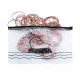 Elastic Nylon Hair Ropes 4.5 Cm - Pink - 100 Pcs Set
