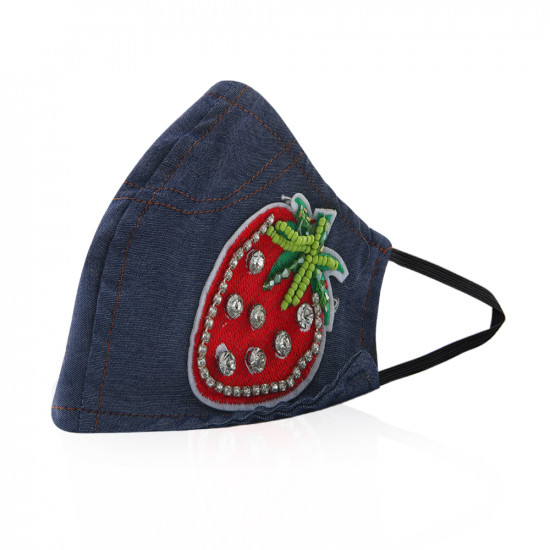 Strawberry Face Mask - Denim