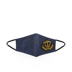 Denim With Polo Classic Logo Face Mask
