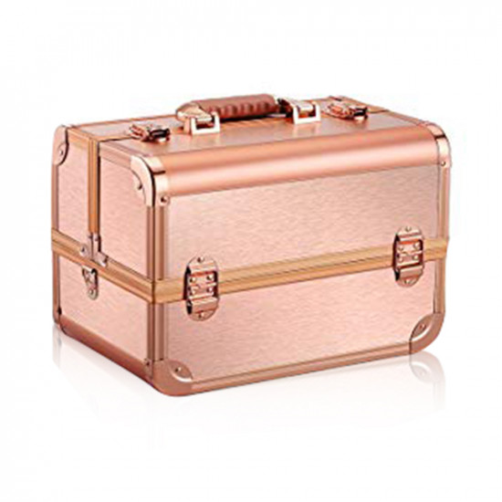 Beauty Make Up Case And Organizer - Rose Gold Beauty Make Up Case And Organizer - Rose Gold