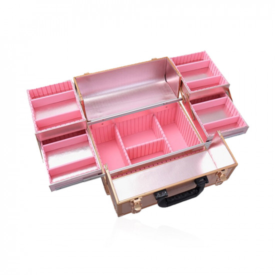 Beauty Make Up Case And Organizer - Pink Beauty Make Up Case And Organizer - Pink