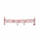 Women Fashion Handmade Elastic Stretch Beads Strap For Iwatch Series 42mm - Multi Pink