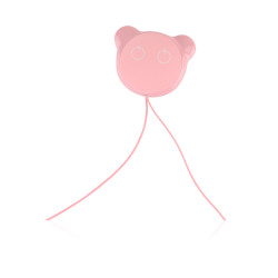 Teddy Retractable Cable 1 Meter - Pink