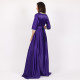 Moroccan Violet Caftan 2 Pcs With Handmade Belt - Large
