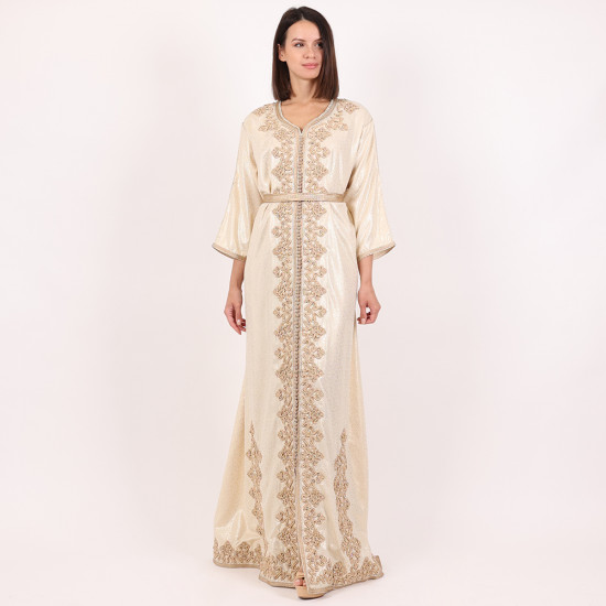 Moroccan Caftan With Belt - XL