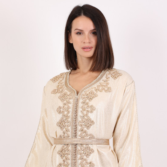Moroccan Caftan With Belt - XL