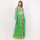 Moroccan Green Caftan With Golden Belt - Medium