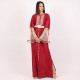 Moroccan Red Daraah 2Pcs With Scarf And Belt - Large