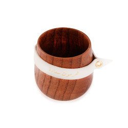 Wood Cup With Leather Strap - 150 ml