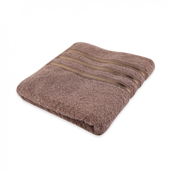 Dobby Bath Towel -Light Coffee - Medium