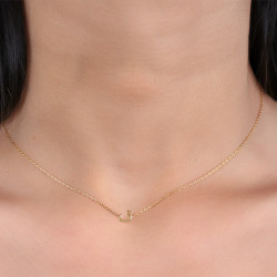 Mini Signature Initial Necklace 18k - Qāf