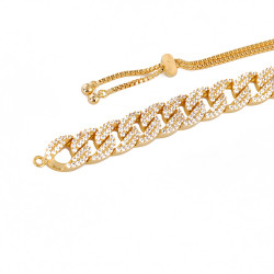 Gold Plated Oval Gold Spots Chain Necklace