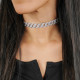 Silver Plated Oval Silver Spots Chain Necklace Silver Plated Oval Silver Spots Chain Necklace