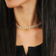 Gold Plated Lines Gold Spots Chain Necklace Gold Plated Lines Gold Spots Chain Necklace