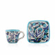 Square Head Turkish Coffee Cup With Saucer