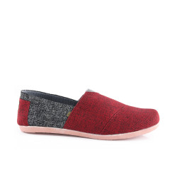 Classics Heritage Canvas Espadrille Shoes For Women - Vintage Red With Gray