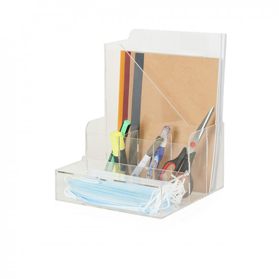 Acrylic Small Office Organizer - Clear Acrylic Small Office Organizer - Clear