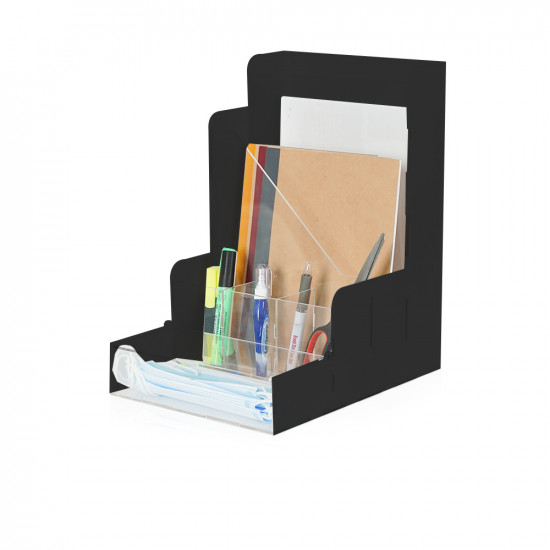 Acrylic Big Office Organizer - Black Acrylic Big Office Organizer - Black