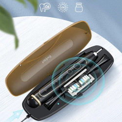 2056 Wireless Charging Ultrasonic Electric Toothbrush With UV Sanitizing Case
