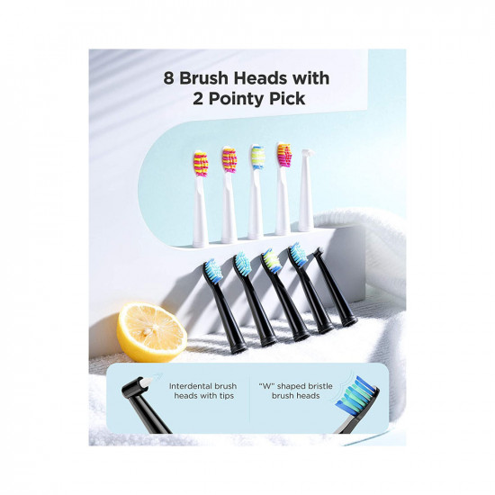 Set Of 2 Electric Toothbrush With Rechargeable Travel Cases - Black And White - FW-507 Set Of 2 Electric Toothbrush With Rechargeable Travel Cases - Black And White - FW-507