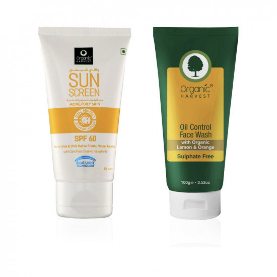 Oil Control Face Wash And Sunscreen Spf 60 for Oily And Acne Skin Care Sets Oil Control Face Wash And Sunscreen Spf 60 for Oily And Acne Skin Care Sets