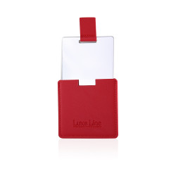 Stainless Steel Pocket Mirror - Red