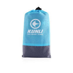 Micro Fiber Towel For Gym & Beach With Case - Golden & Purple