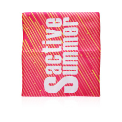 Micro Fiber Towel For Gym & Beach With Case - Golden & Pink