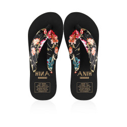 Beach Slipper with a thick platform - Black - Size 36
