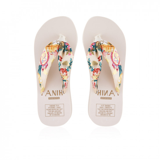 Beach Slipper with a thick platform - White - Size 37