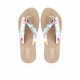 Summer Bamboo Straw Beach Slipper Floral Style - EUR Size 37