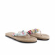 Summer Bamboo Straw Beach Slipper Floral Style - EUR Size 37