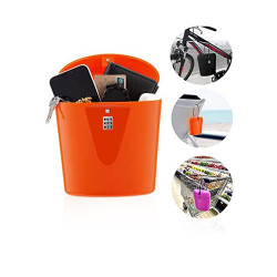 Portable Safe And Phone Wallet with Safe Lock - Orange