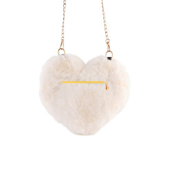 Hand Bag Heart Style - White