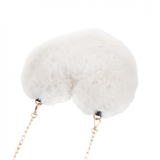 Hand Bag Heart Style - White