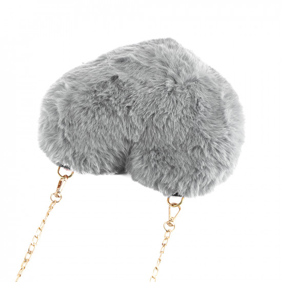 Hand Bag Heart Style - Grey