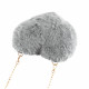 Hand Bag Heart Style - Grey
