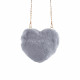 Hand Bag Heart Style - Grey