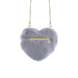 Hand Bag Heart Style - Grey