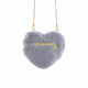 Hand Bag Heart Style - Grey