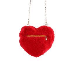 Hand Bag Heart Style - Red
