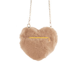 Hand Bag Heart Style - Khaki