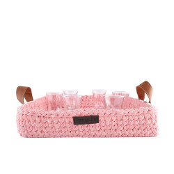 Acrylic Tea Tray Set - Pink 